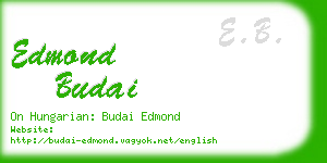 edmond budai business card